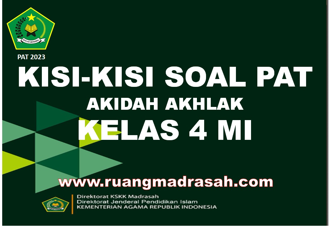 Kisikisi Soal PAT Akidah Akhlak Kelas 4 MI Sesuai KMA 183 Tahun 2023